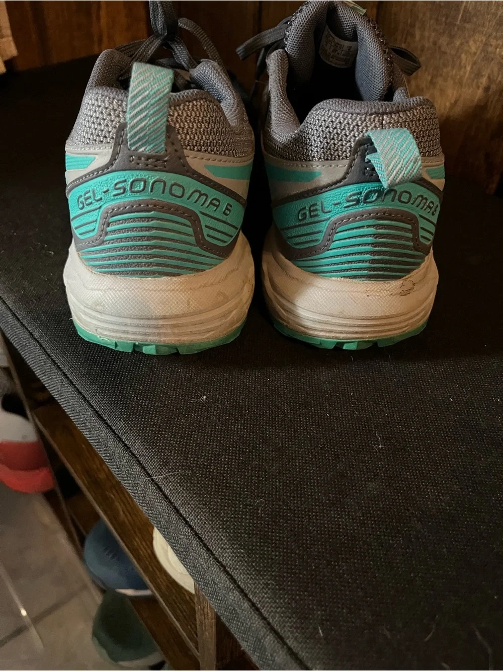 ASICS Women's Gray and Teal Trail Running Shoes